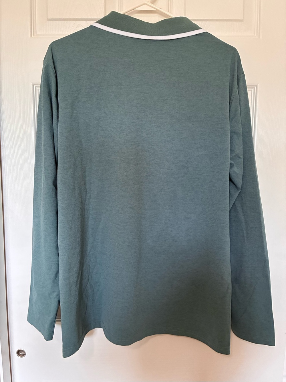 Askdeer Long Sleeve Quarter-Zip Polo Shirt Sage Green Men’s Sz L New w/ Tag! - Picture 2 of 10
